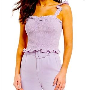 GB lilac smocked top and trousers